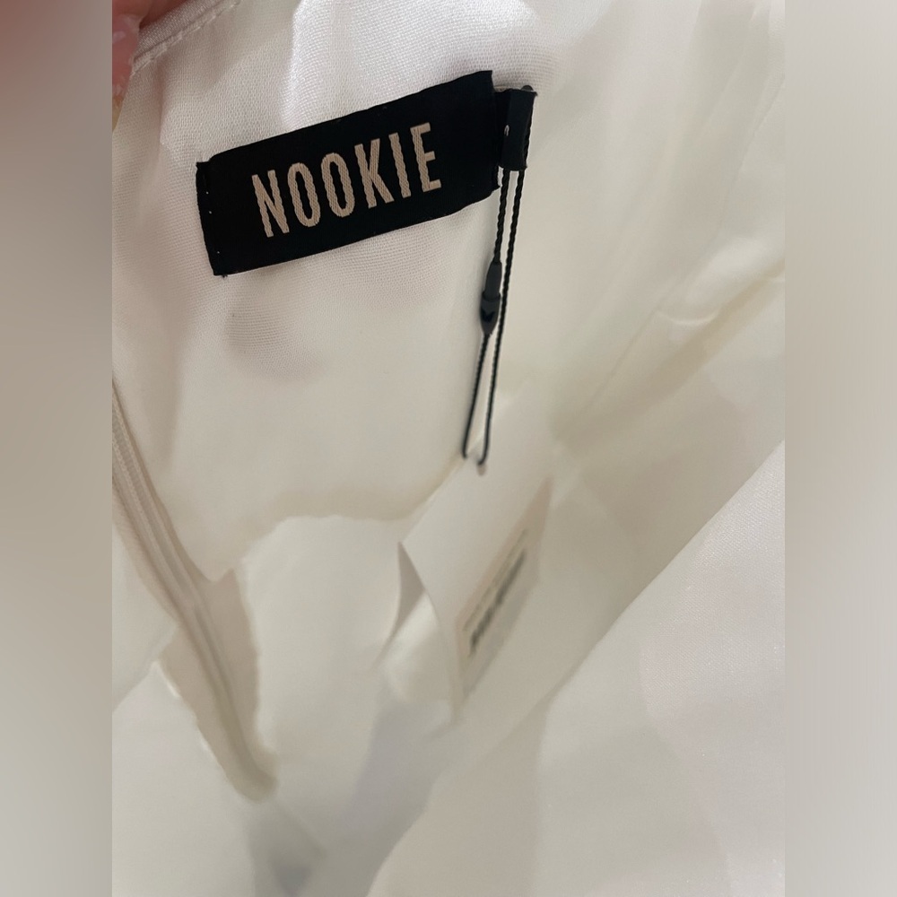 Wedding Nookie Grace White One-Shoulder Maxi Dress Bridal Bachelorette NWT - Picture 11 of 11